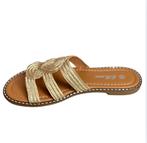 Goud kleurige Slippers, Kleding | Dames, Ophalen of Verzenden, Nieuw, Slippers