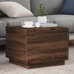 vidaXL Salontafel met LED-verlichting 50x50x40 cm bruin, Verzenden, Nieuw, Overige houtsoorten, 50 tot 100 cm