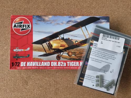 Airfix A02106 DH.82a Tiger Moth 1:72 + S.B.S. riggin set, Hobby en Vrije tijd, Modelbouw | Vliegtuigen en Helikopters, Verzenden