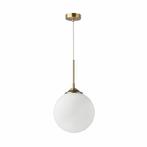 Nova Luce Athena - hanglamp - goudkleurig met lampenkap van, Huis en Inrichting, Lampen | Hanglampen, Verzenden, Nieuw