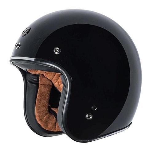 Torc T-50 retro jethelm gloss black, Motoren, Kleding | Motorhelmen, Nieuw met kaartje, Verzenden