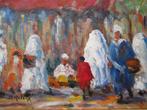 Retaux Bruno (1947) - Marché à Marrakech Maroc, Antiek en Kunst