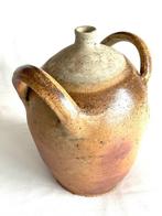 Kruik - antique Burgundian pottery French wine jug with two