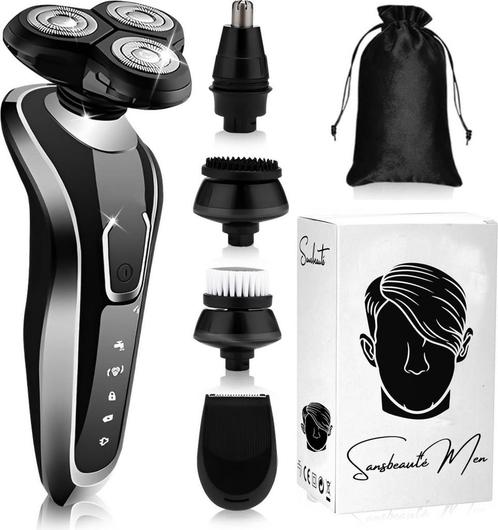 Sansbeauté 5-in-1 Elektrisch Scheerapparaat Mannen met, Sieraden, Tassen en Uiterlijk, Uiterlijk | Gezichtsverzorging, Nieuw, Ophalen of Verzenden