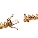 Gouden dames collier; Vintage | 46 cm (vintage ketting), Sieraden, Tassen en Uiterlijk, Kettingen, Goud, Goud, Gebruikt, Ophalen of Verzenden