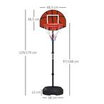TRUUSK SPORTNOW Verstelbare Basketbalring 129-179cm Met Stan, Sport en Fitness, Basketbal, Verzenden, Nieuw