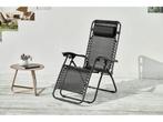 Feel Furniture - Buiten ligstoel - verstelbaar - Zwart, Tuin en Terras, Tuinsets en Loungesets, Verzenden, Nieuw