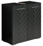 Wastafelkast Jupiter 60 x 30 cm Zwart Visgraat Badmeubel, Huis en Inrichting, Badkamer | Badkamermeubels, Verzenden, Nieuw, Wastafelkast