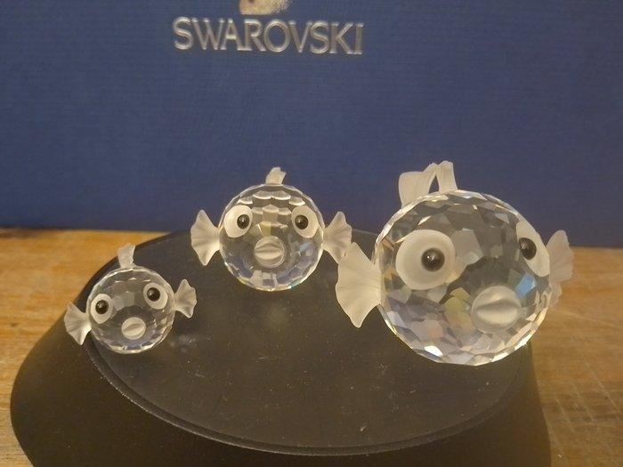 Swarovski - Beeldje - Kogelvis groot middel en klein -, Antiek en Kunst, Curiosa en Brocante