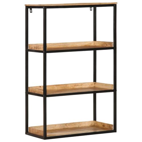 vidaXL Boekenplank 70x35x110 cm Massief Hout Ruig Mango, Huis en Inrichting, Kasten | Boekenkasten, Nieuw, 50 tot 100 cm, Overige houtsoorten