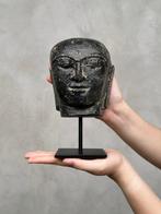 Beeld, NO RESERVE PRICE - Stunning Lavastone Buddha Head on
