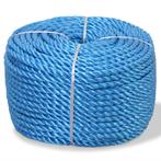 vidaXL Touw gedraaid 14 mm 250 m polypropyleen blauw, Verzenden, Nieuw
