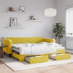 vidaXL Slaapbank met onderschuifbed en lades 90x200 cm, Huis en Inrichting, 90 cm, Eenpersoons, Verzenden, Nieuw