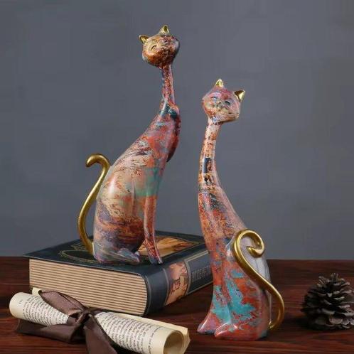 Sparvy - Beeldje, The sphynx lovers - 24.5 cm - Hars - 2023, Antiek en Kunst, Curiosa en Brocante