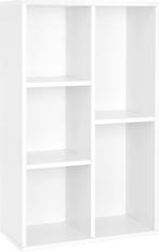 Hoppa! LBC25WT Boekenkast staand 5 Vakken van €52 voor €29, Huis en Inrichting, Kasten | Boekenkasten, Ophalen of Verzenden, Nieuw