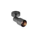 Moderne plafondspot gunmetal GU10 50mm rond - Stanley, Nieuw, Metaal of Aluminium, Modern