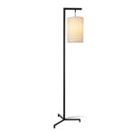 lux.pro Staande lamp Skaun 161x42x42 cm zwart en beige, Huis en Inrichting, Lampen | Vloerlampen, Verzenden, Nieuw