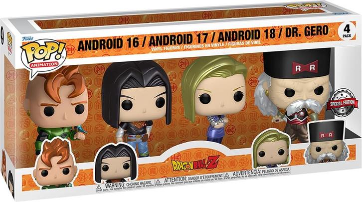 Funko Pop! - Dragon Ball Z Dr. Gero with Androids 4-Pack, Verzamelen, Poppetjes en Figuurtjes, Nieuw, Verzenden