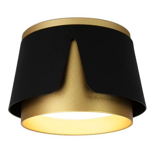 Opbouwspot Ø100mm | Tulip | Zwart/ Goud | GX53 fitting, Huis en Inrichting, Lampen | Spots, Metaal of Aluminium, Ophalen of Verzenden
