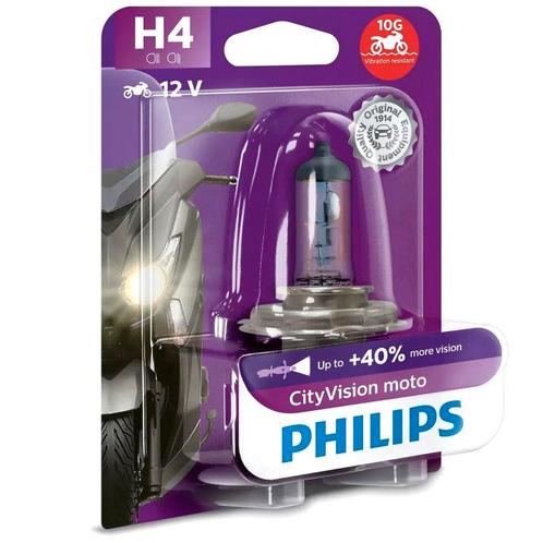 Philips H4 CityVision Moto 60/55W 12V 12342CTVBW Motorlamp, Motoren, Tuning en Styling, Ophalen of Verzenden