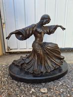 ELIS - Beeld, Danseuse orientale - 31 cm - Brons, Marmer