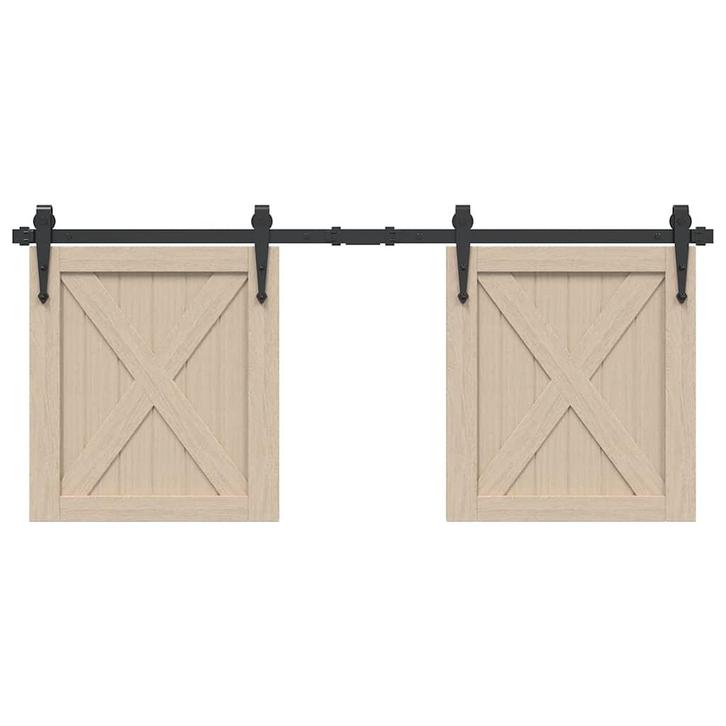 vidaXL Ophangset voor schuifdeur 122 cm koolstofstaal, Doe-het-zelf en Verbouw, Overige Doe-het-zelf en Verbouw, Nieuw, Verzenden