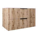 Wastafelonderkast met wastafel Veppenssan 81x47x52 cm eikenk, Huis en Inrichting, Verzenden, Nieuw