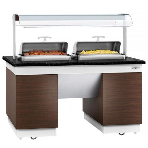 GGM Gastro | Buffet toonbank DUBLIN - 1600mm - met 2 Chafing, Zakelijke goederen, Horeca | Keukenapparatuur, Nieuw in verpakking