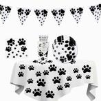 Katten party decoratie set XL 62-delig zwart-wit, Verzenden, Nieuw
