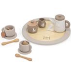 Houten theeservies in nougatkleur voor uren speelplezier, Kinderen en Baby's, Ophalen of Verzenden, Nieuw