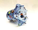 Murano - CC Zecchin - Vaas - Blauwe zakdoekvaas met, Antiek en Kunst