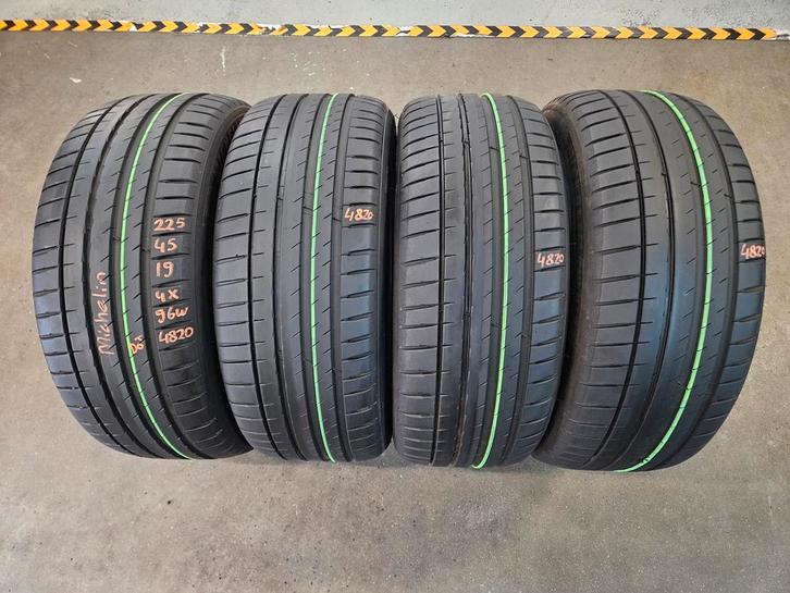 225/45/19 96W MICHELIN ZOMERBANDEN 7/6.5MM PROFIEL 4X DEMO, Auto-onderdelen, Banden en Velgen, 19 inch, Erkend duurzaam, Zomerbanden