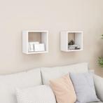 vidaXL Wandschappen kubus 2 st 26x15x26 cm wit, Huis en Inrichting, Woonaccessoires | Wandplanken en Boekenplanken, Verzenden