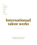 Internationaal talent werkt 9789090289816, Boeken, Verzenden, Gelezen