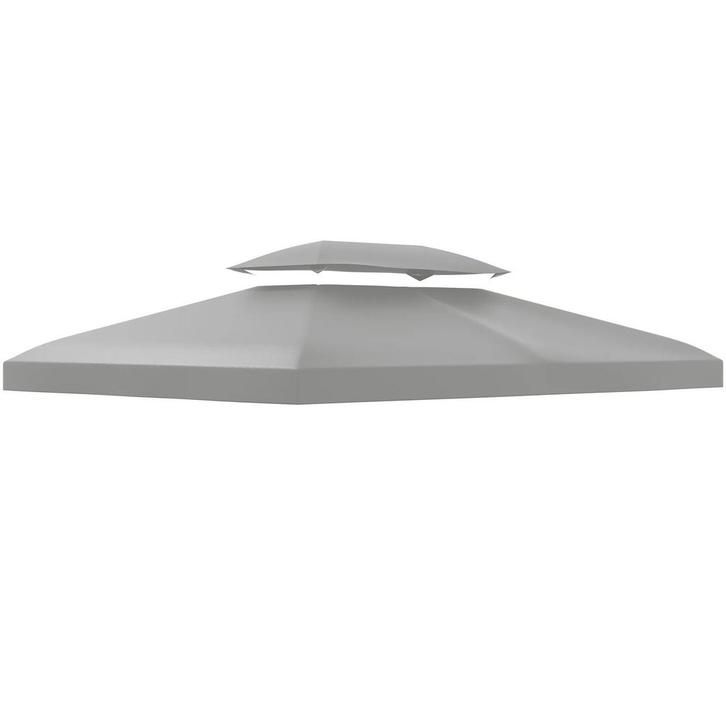 TRUUSK Vervangend Paviljoendak 3x4m - Polyester - Lichtgrijs, Tuin en Terras, Partytenten, Nieuw, Verzenden