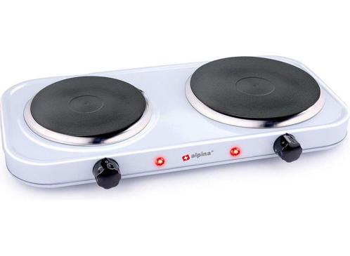 Alpina Elektrische Kookplaat - 2 Kookpitten - 2500W, Witgoed en Apparatuur, Kookplaten, Nieuw, Verzenden