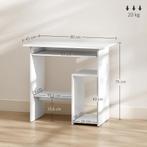 TRUUSK Bureau, 80 X 45 Cm, Computertafel, Kantoor Tafel Met, Huis en Inrichting, Verzenden, Nieuw