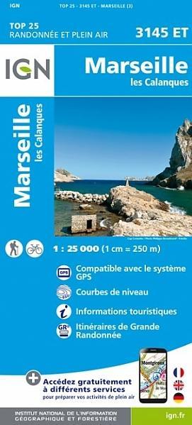 Topografische Wandelkaart van Frankrijk 3145ET - Marseille /, Boeken, Atlassen en Landkaarten, Nieuw, Verzenden