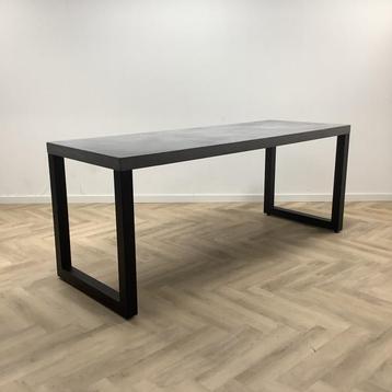 sta-tafel (bxd) 250x90 cm, hoogte 102 cm,  beton-look zwart beschikbaar voor biedingen