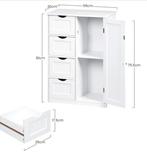 Badkamerkast met 4 Lades en Kast – Vrijstaand, Huis en Inrichting, Badkamer | Badkamermeubels, Verzenden, Nieuw