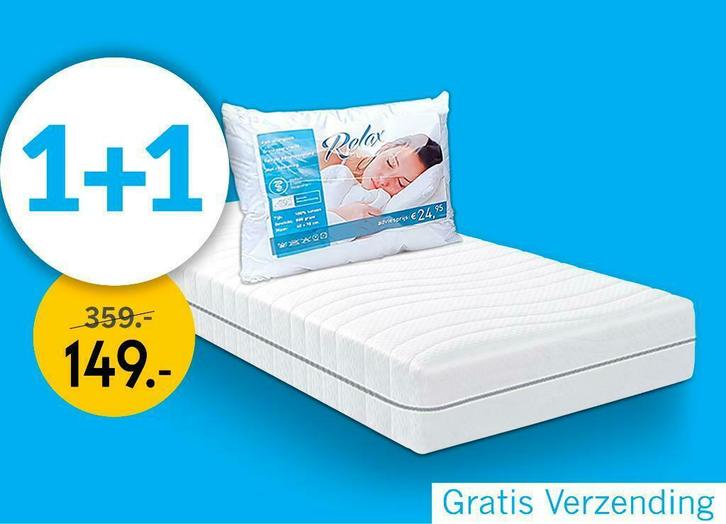 Eenpersoons  pocketveermatras voordeel set 1 + 1 v.a.€149;00, Huis en Inrichting, Slaapkamer | Matrassen en Bedbodems, 90 cm, 200 cm