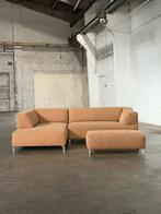 Leolux Faya Lobi + Hocker | Cognac (NIEUWSTAAT), 250 tot 300 cm, Ophalen of Verzenden, Zo goed als nieuw, Bank Hoekbank Bankstel Bankje Loungebank Banken Chaise Lounge 