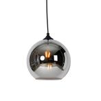 Smart hanglamp zwart met smoke glas incl. Wifi A60 - Wallace, Huis en Inrichting, Lampen | Hanglampen, Nieuw, Glas, Art Deco, 75 cm of meer