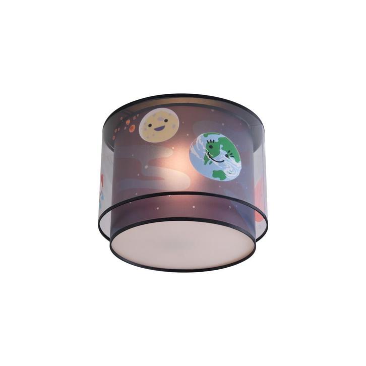Kinder plafondlamp zwart met ruimteschip en sterren - Harrie, Huis en Inrichting, Lampen | Plafondlampen, Nieuw, Overige materialen