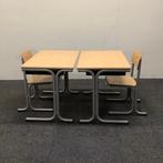 complete schoolset Galvanitas 11 stuks tafels + stoelen, Gebruikt, Ophalen of Verzenden, Grijs, Vijf, Zes of meer stoelen