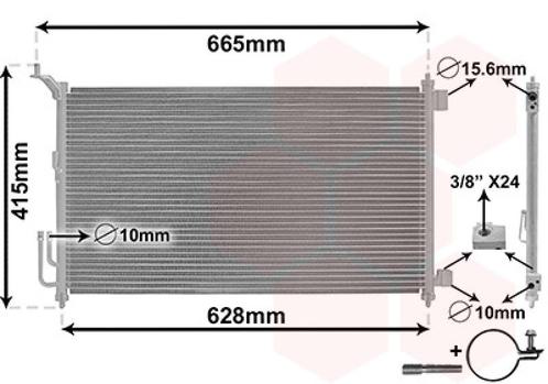 LUCHTCONDENSATOR VOOR NISSAN JUKE F15 2010-2014 92100AX800, Auto-onderdelen, Airco en Verwarming, Nieuw, Ophalen of Verzenden