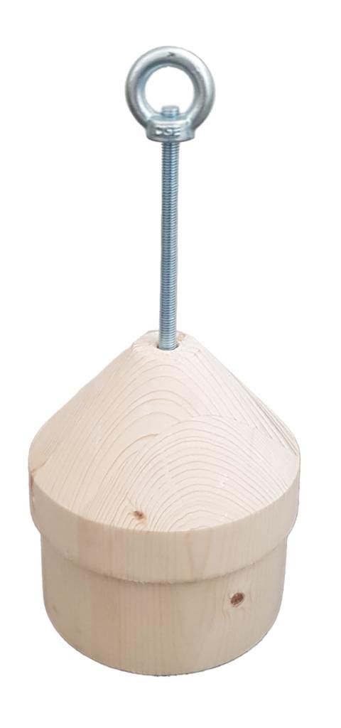 Houten klos tbv 180mm flexibel rookkanaal, Huis en Inrichting, Kachels, Vrijstaand, Nieuw, Hout, Ophalen of Verzenden