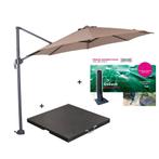 Garden Impressions Hawaii zweefparasol S Ø300 - donker, Tuin en Terras, Verzenden, Nieuw