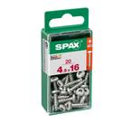 Spax Torx Houtschroef Bolle kop - 4.5x16mm - T10 - 20 stuks, Verzenden, Nieuw