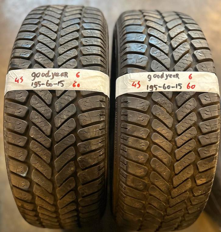 2x195-60-15 Goodyear all season 6mm €60 per band 195 60 15, Auto-onderdelen, Banden en Velgen, 15 inch, All Season, 195 mm, Personenwagen